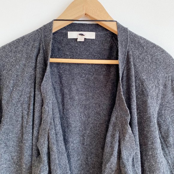 Loft NWOT Women's Wool Mix Drape Cardigan Sweater Open-Front, Gray, Size Medium - Picture 6 of 10